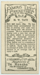 M W. Tate.