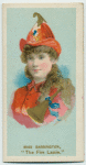 Miss Barrington as "The Fire Lassie".