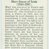 Mary Queen of Scots (1542-1587).