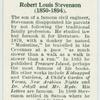Robert Louis Stevenson (1850-1894).