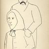 Woman with head scarf and man with mustache