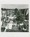View from the roof of Falcone Funeral Home. 325 Smith Ave., Carroll Gardens, Brooklyn. July 13, 1978. Gardens between President & Carroll Streets.
