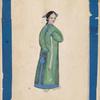 Mandarins and their Ladies. [Woman in green robe]