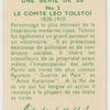 Le Comte Leo Tolstoi.