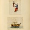 Boy carrying a lantern ; Boat
