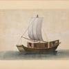 Boat with one sail.
