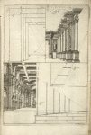 Lam. 13. [Diagram of proportions and perspective of architectural elements.]