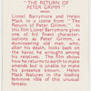 The return of Peter Grimm.