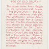 Peg of old Drury.