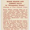 Marie Wilson and Johnny Davis in "Sweepstakes winner."
