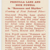 Priscilla Lane and Dick Powell in "Romance and rhythm."