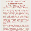 Joan Crawford and Robert Young in "The shining hour."