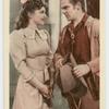 Rosemary Lane and James Cagney in "Oklahoma Kid."