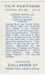 George Burns and Gracie Allen in "Love in bloom."