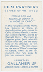 Myrna Loy and Reginald Denny in "A night in Cairo."