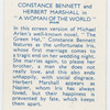 Constance Bennett and Herbert Marshall in "A woman of the world."