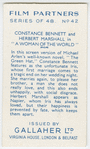 Constance Bennett and Herbert Marshall in "A woman of the world."