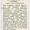 The marriage of Corbal.