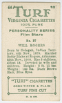Will Rogers, Fox star.