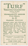 Warren William, Warner Bros. First National star.