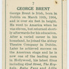Geroge Brent.