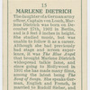 Marlene Dietrich.