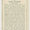 Joan Marsh.