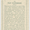 Pat Paterson.