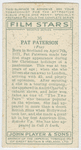 Pat Paterson.