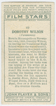 Dorothy Wilson.