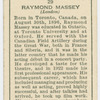 Raymond Massey.