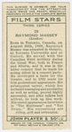 Raymond Massey.