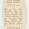 Genevieve Tobin.