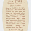 Greta Garbo.