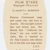 Elisabeth Bergner.