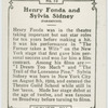 Henry Fonda and Sylvia Sidney.