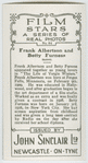 Frank Albertson and Betty Furness.