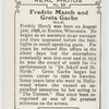 Fredric March and Greta Garbo.