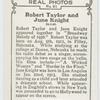 Robert Taylor and June Knight.