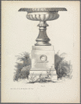 Large footed basin with scalloped decoration on pedestal