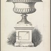 Design of large footed basin with scalloped decoration on pedestal