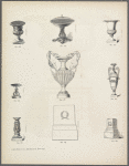 Nine designs for basins, vases, and pedestals