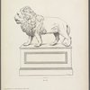 Design of lion on pedestal