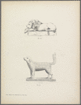 Designs of lion and dog, both on low bases