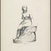 Statue design of seated nude woman