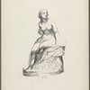 Seated partially nude female figure