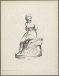 Statue design of seated nude woman