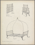 Three designs for folding bed frames