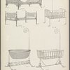 Two designs for bed frames, three designs for bassinet frames