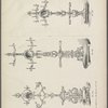 Three designs for coat racks with mirrors
